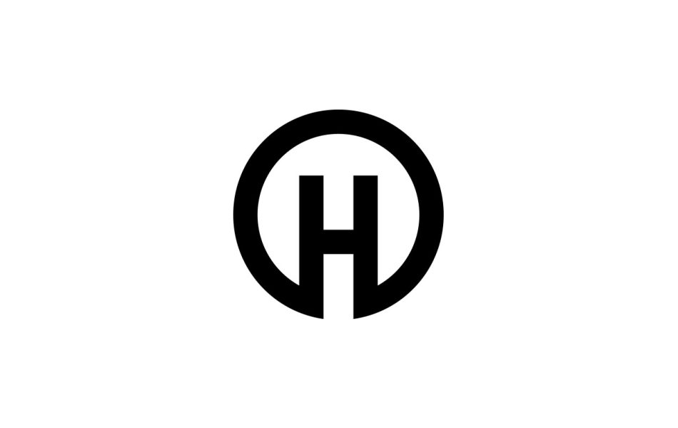 H circle logo design 1