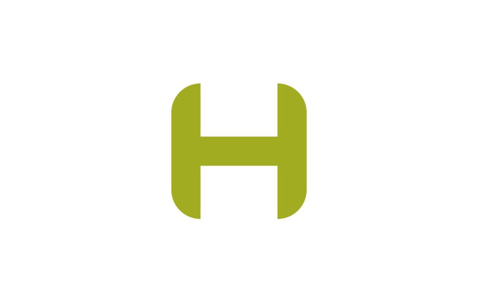 H logo design letter 1