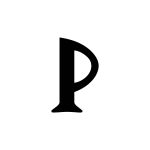 P modern logo letter design scaled