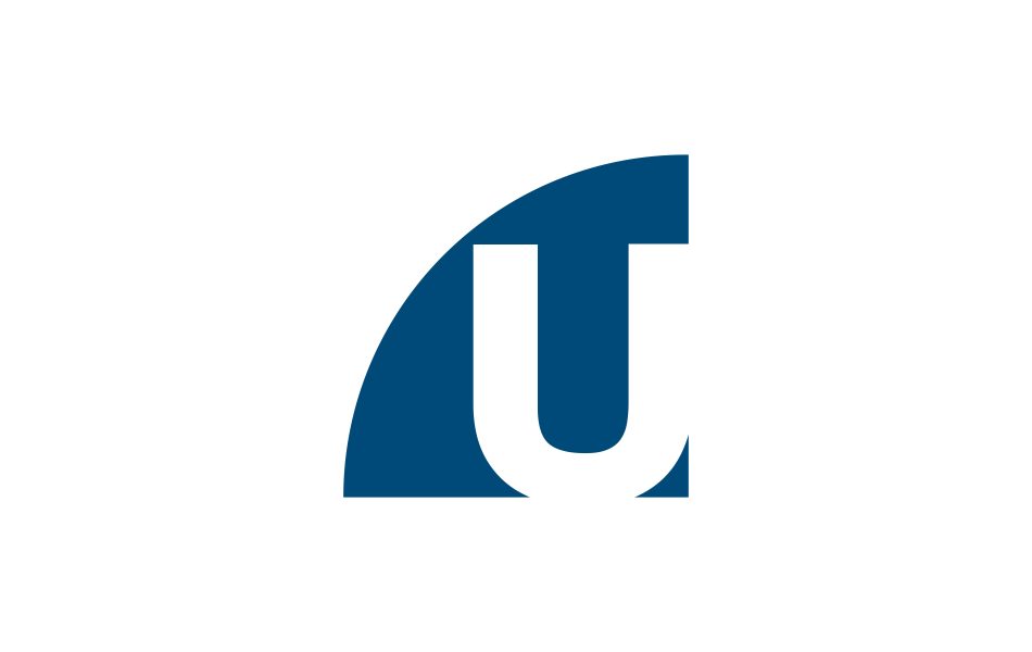 U modern design letter logo