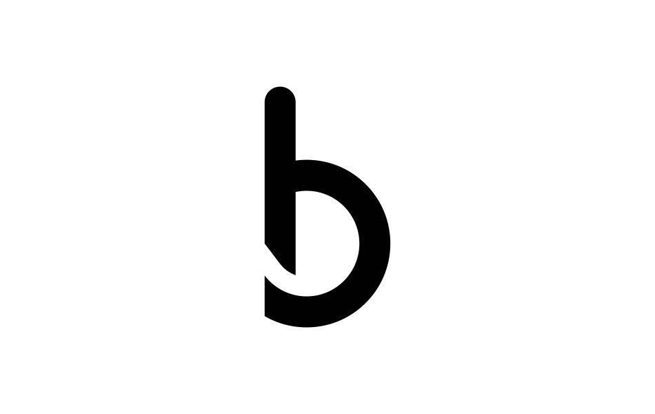 b simple logo design scaled