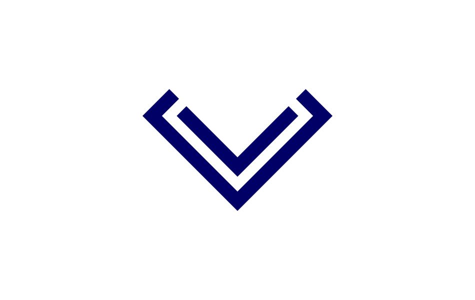 v design letter logo