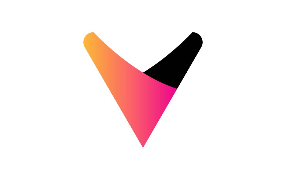 v design letter logo