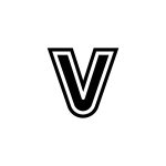 v letter logo design