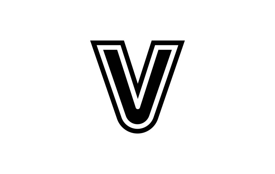 v letter logo design