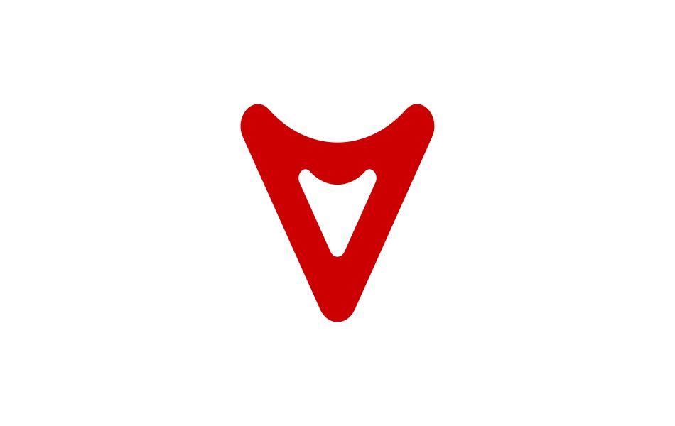 v logo design letter