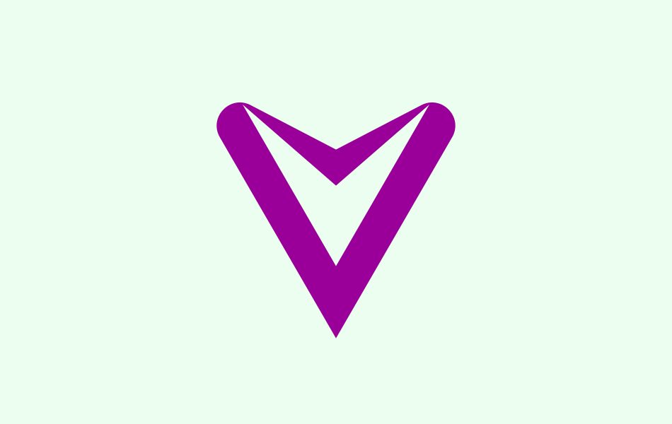 v logo modern design