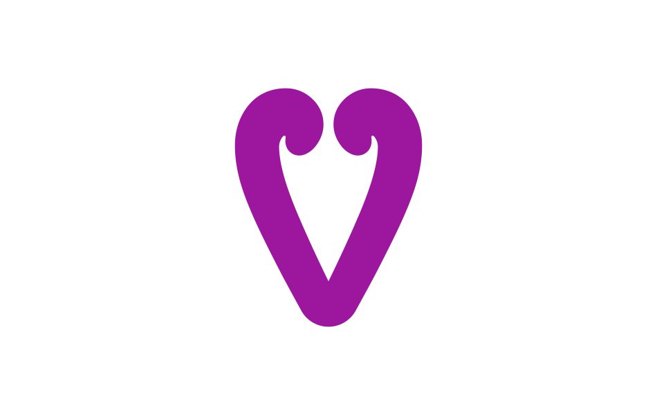 v modern design logo