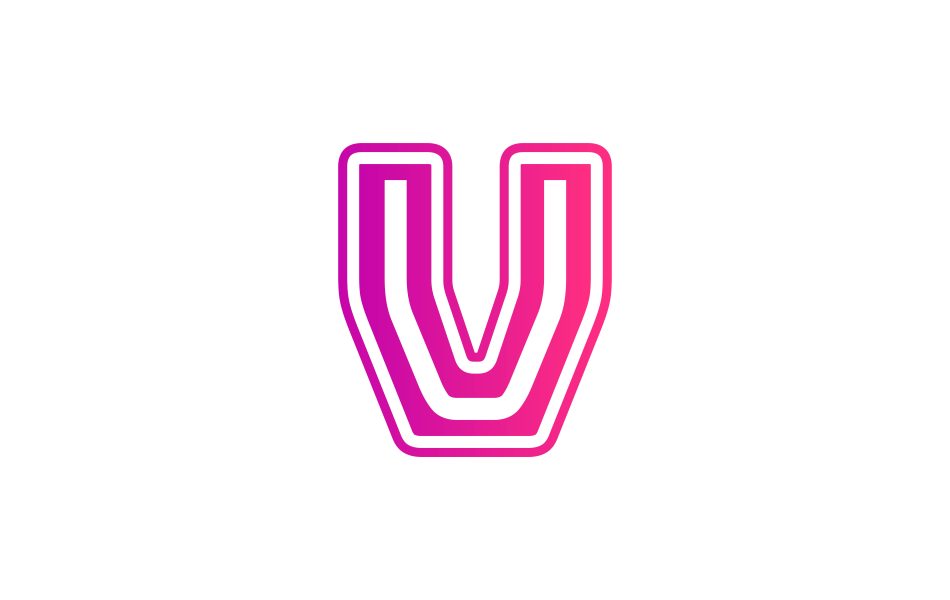 v unique logo design