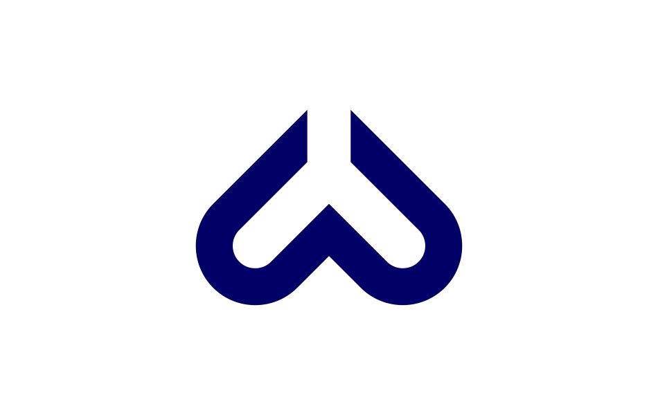 w modern design logo