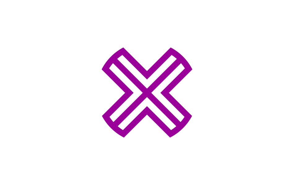 x unique design logo